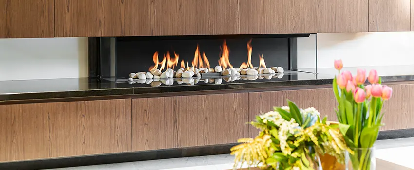 Double-height Fireplace Design Refurbishment in Edmonton, Alberta